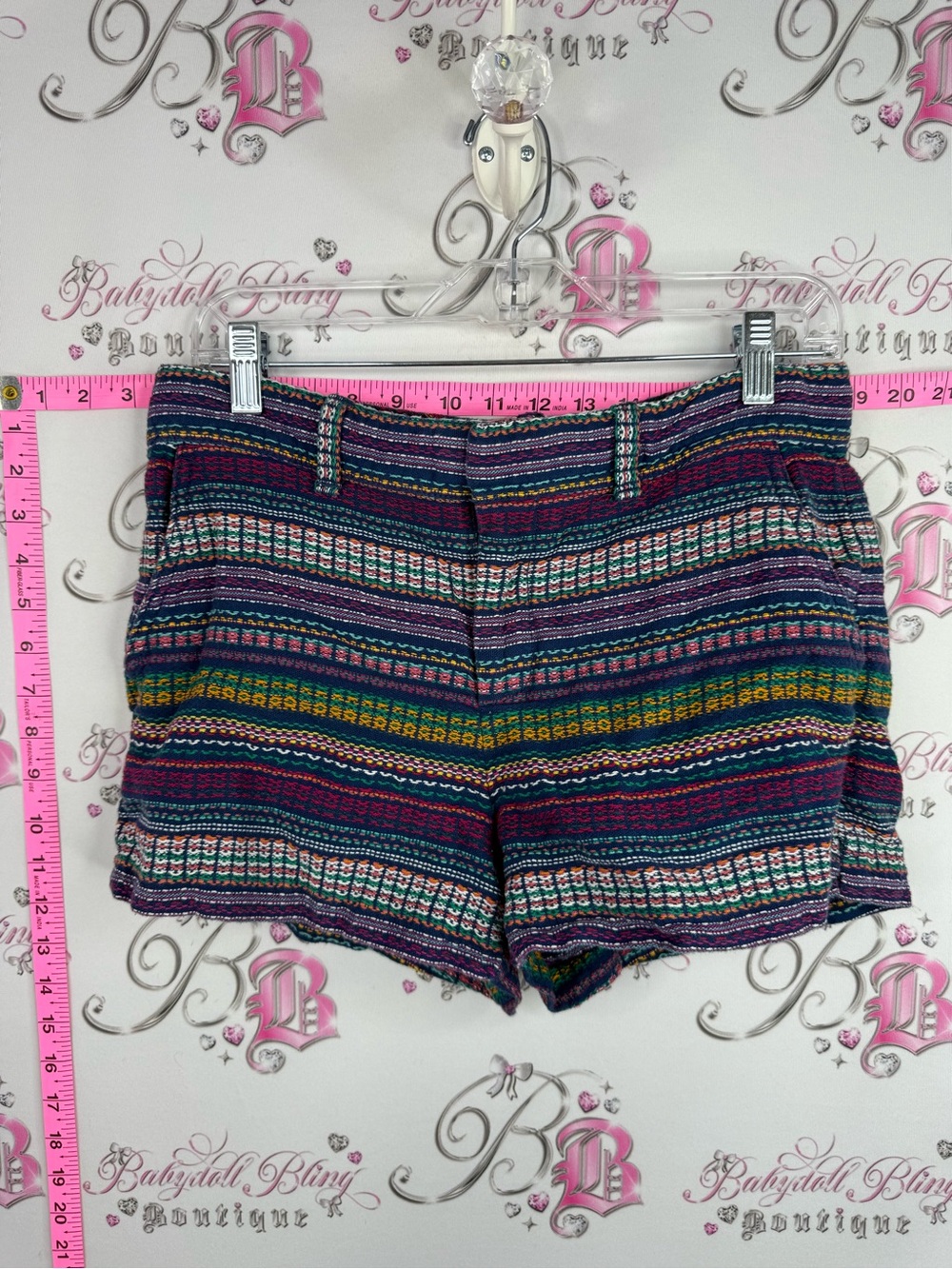Gap shorts stripes Striped Multicolor Cotton-Blend Women's Shorts